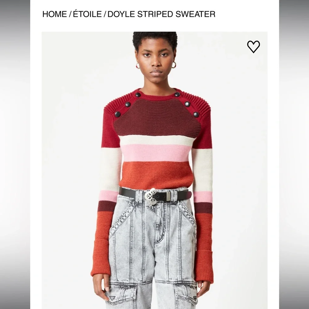 NWOT Isabel Marant DOYLE striped wool sweater - 38 FR / US 6 / M - Picture 4 of 15